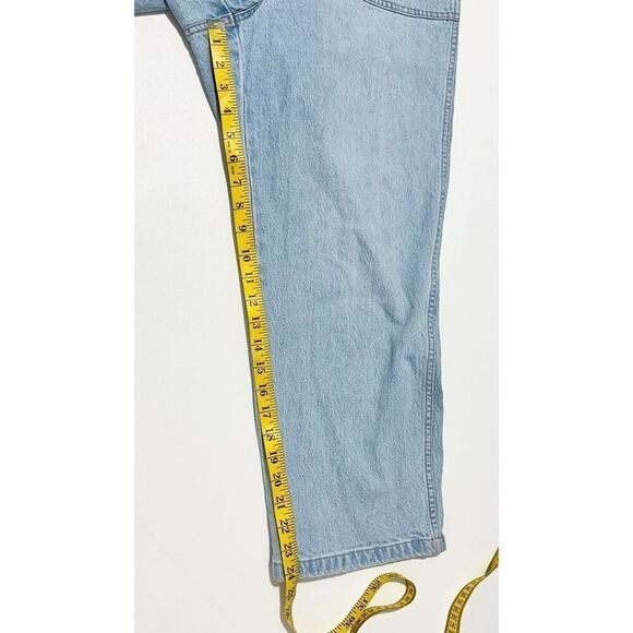 Madewell Light Wash Blue Stitched Strap Utility Pocket Denim Jumpsuit Size 14 - Picture 11 of 16